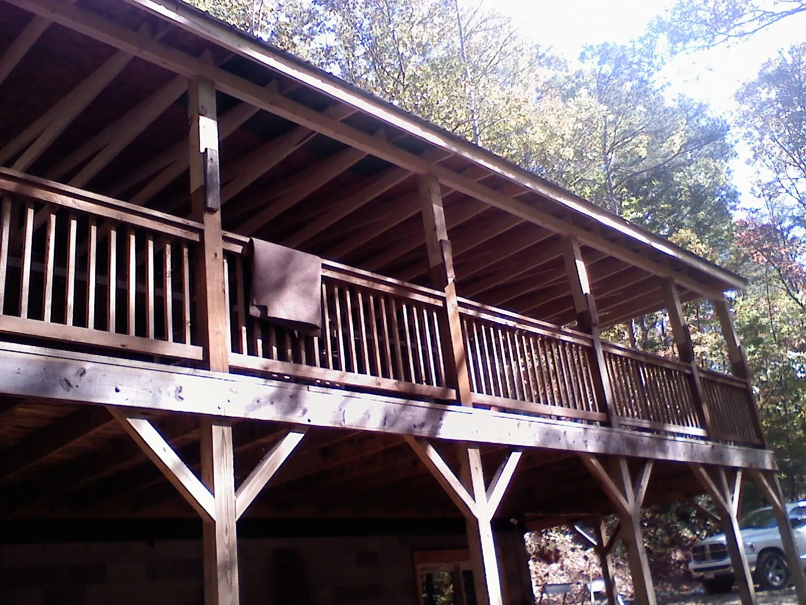 Timber framing under a new elevated porch and deck — Roof Leak Repair in Port Monmouth by Roofing Brothers